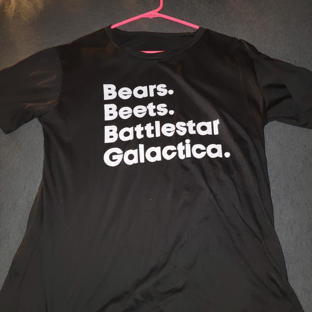 The Office Bears. Beets. Battlestar Galactica. T-Shirt - Large - Black
